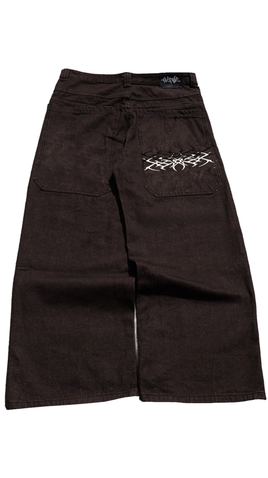 brown tribal style denim