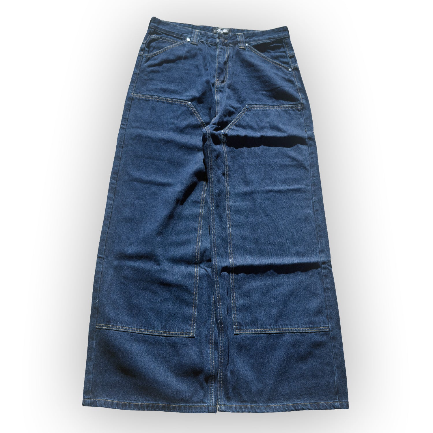 blue spider web jeans