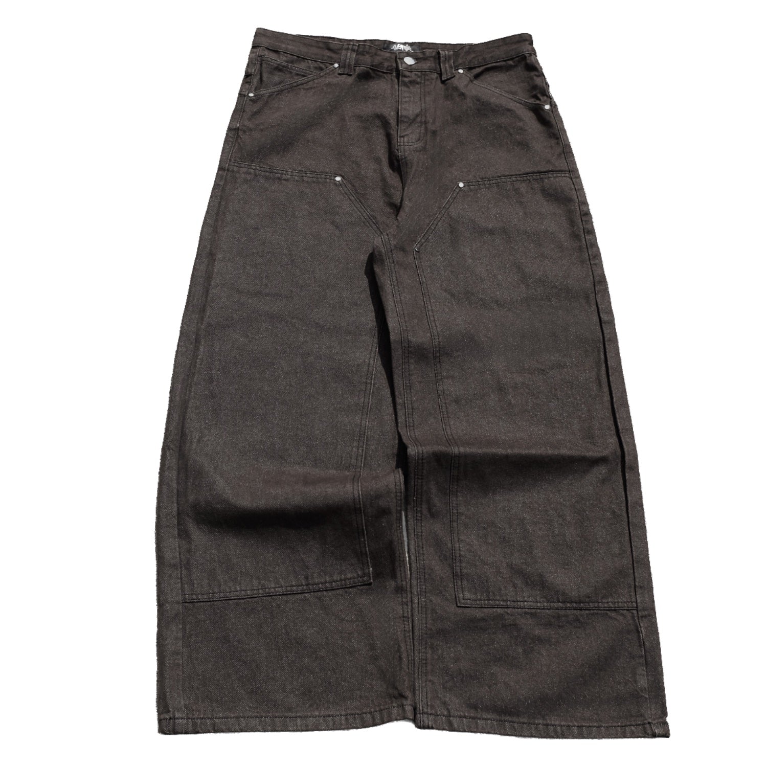 brown spider web denim