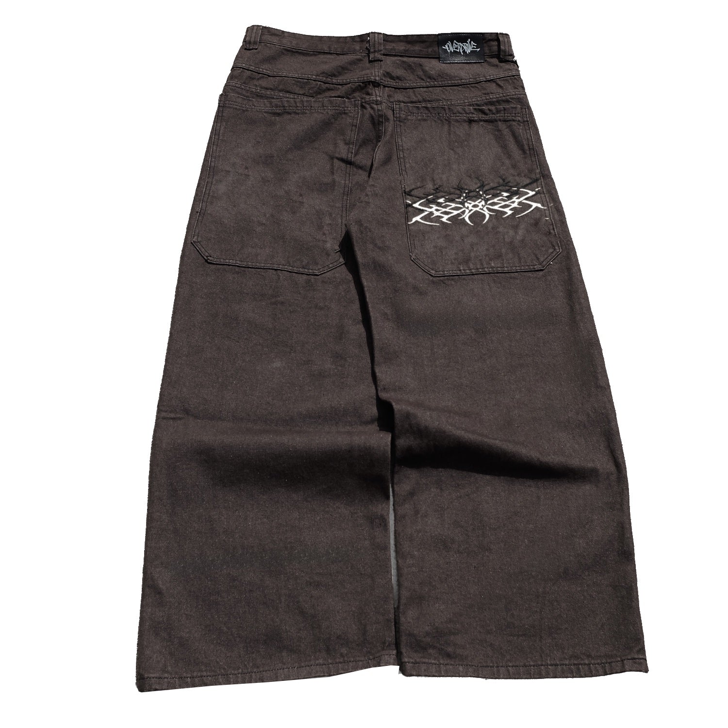 brown tribal style denim