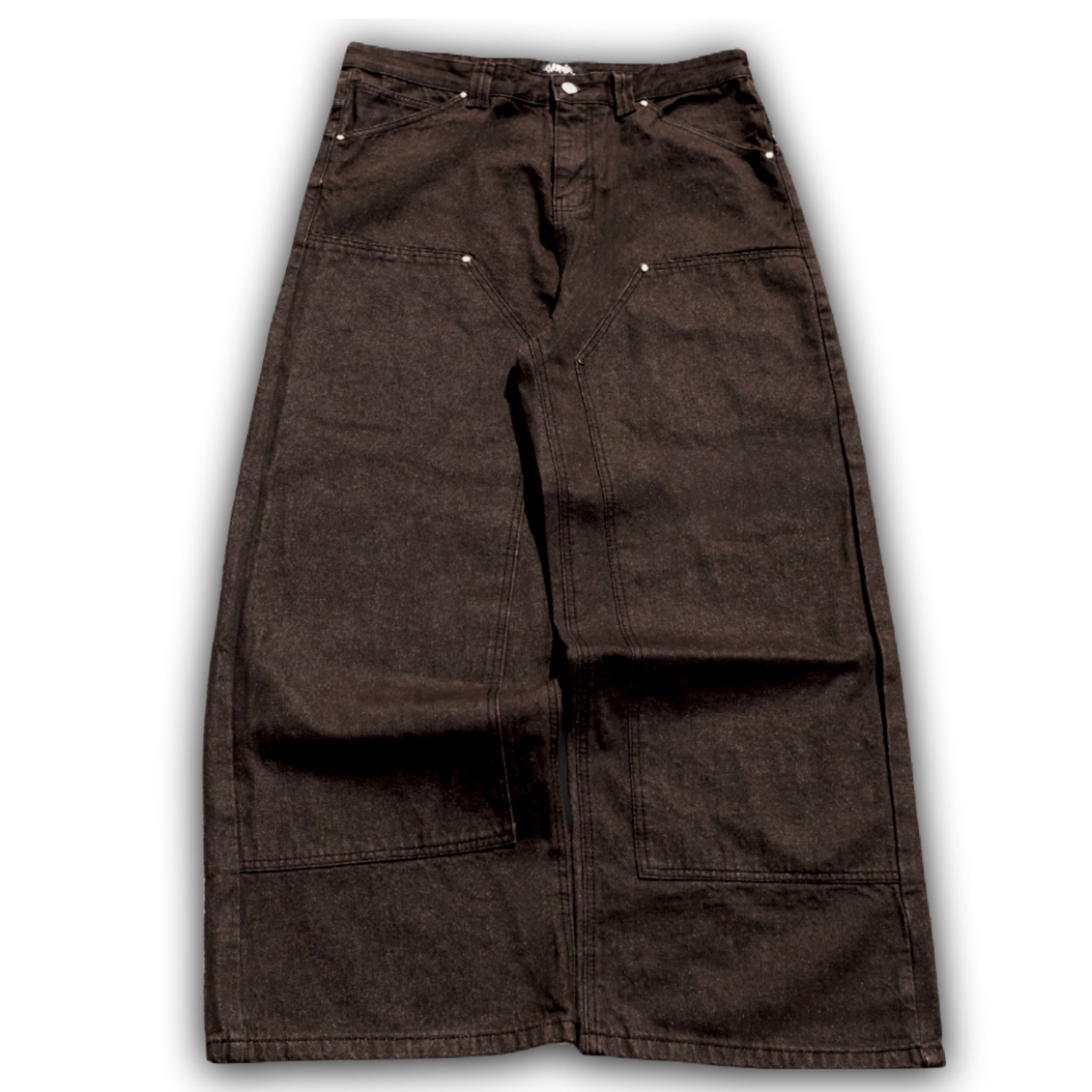 brown spider web denim
