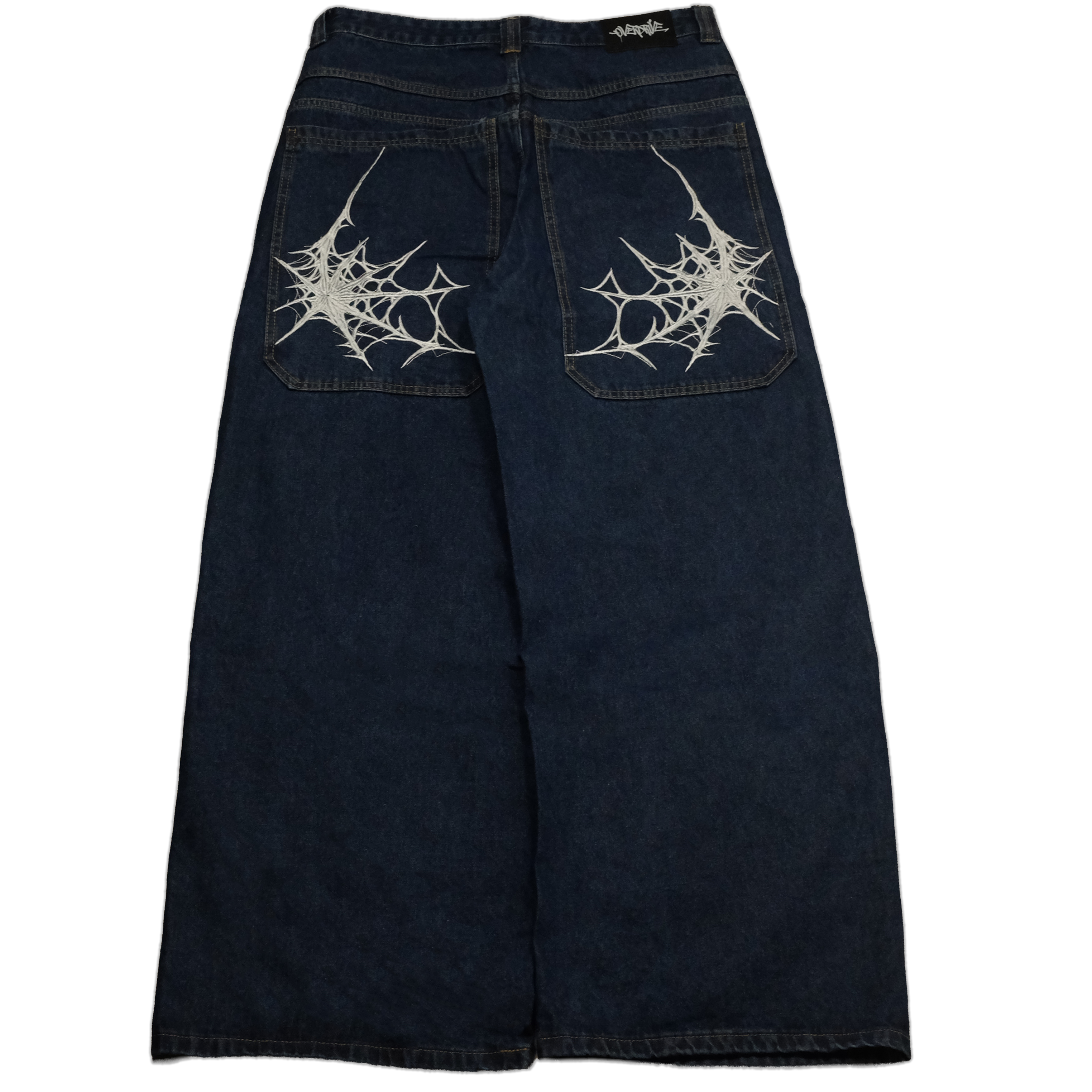 blue spider web jeans